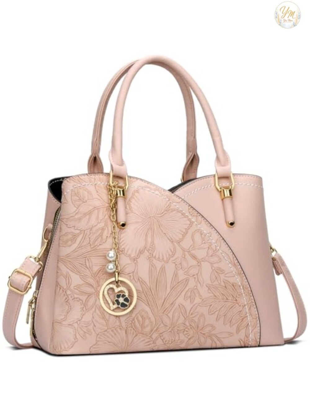 Vegan Leather Satchel Handbag Top Handle Shoulder Crossbody Bag